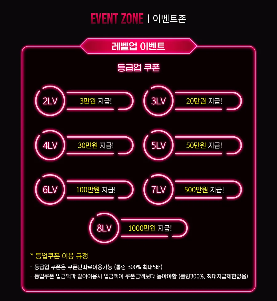 아인카지노 레벨업 이벤트